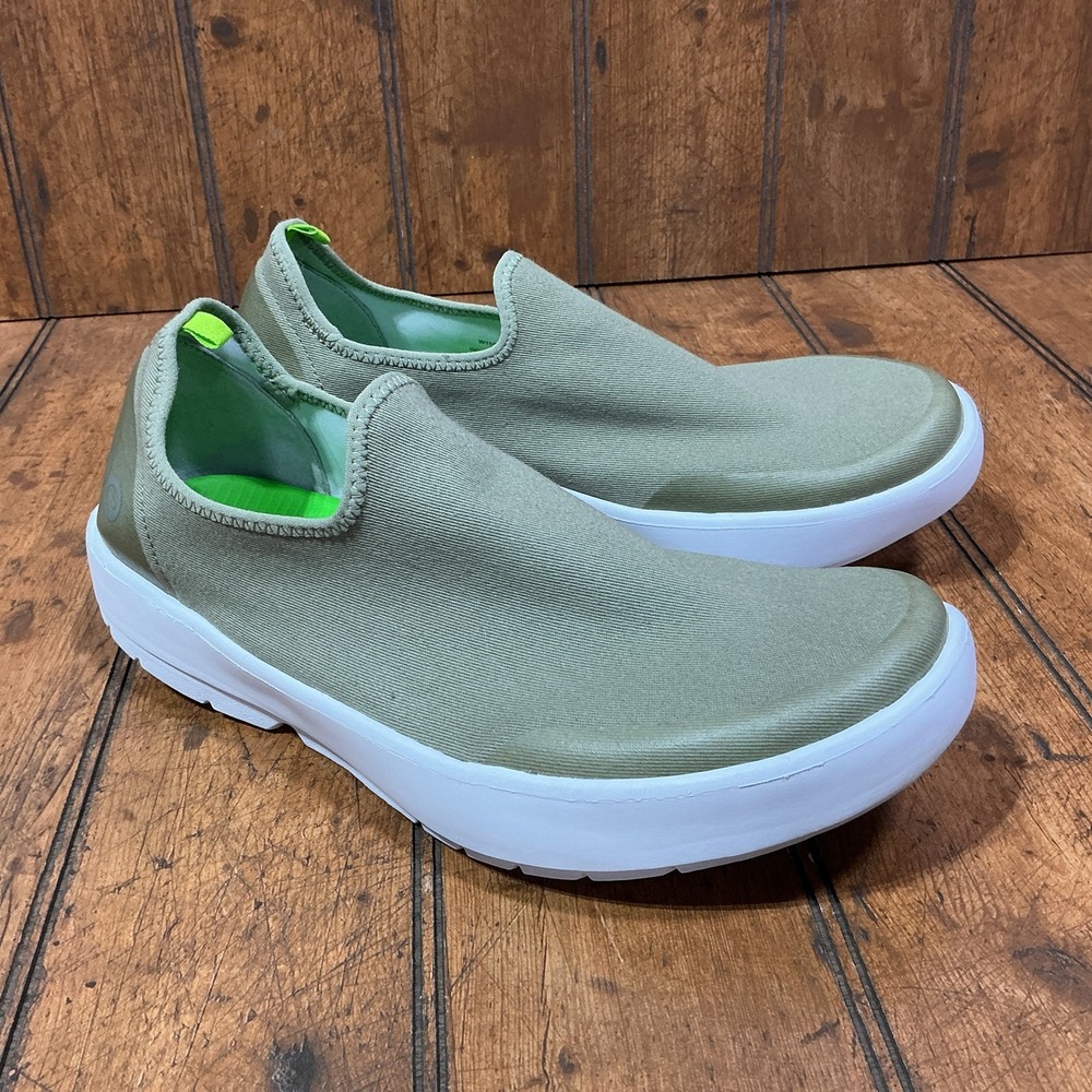Oofos Womens Huali Walking Shoes Beige Comfort Slip On Sneakers Size W 11 / EU42
